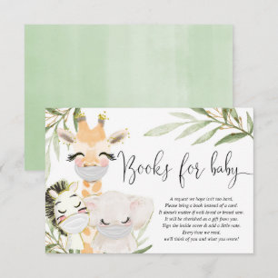 Carte D'accompagnement masques d'animaux de safari livres neutres pour bé