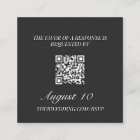 Médaillon illustré de code QR pour RSVP de mariage
