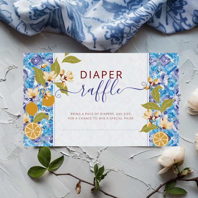 Carte D'accompagnement Mediterranean Lemon Amalfi Coast Baby Shower (Créateur téléchargé)