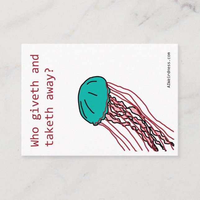 Carte D'accompagnement Méduse existentielle - AI Valentine (Devant)
