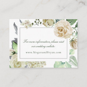 Carte D'accompagnement Megan Elegant Floral Mariage Website