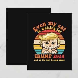 Carte D'accompagnement Même mon chat attend l'habillement Trump 2024