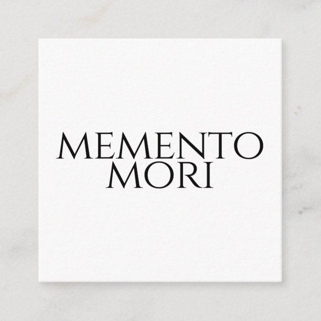Carte D'accompagnement Memento Mori (Devant)