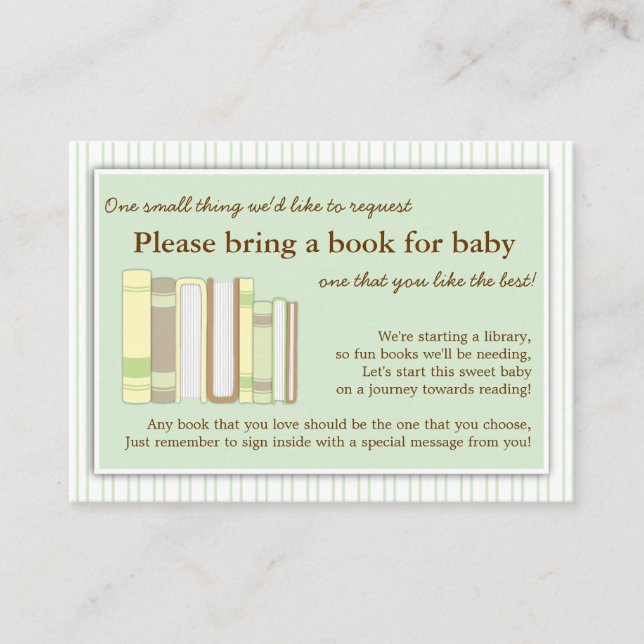Carte D'accompagnement Mention de demande d'insertion de carnet de Baby s (Devant)