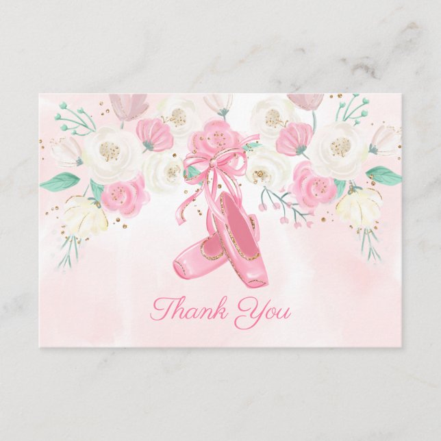 Carte D'accompagnement Merci de chaussures Ballerina (Devant)