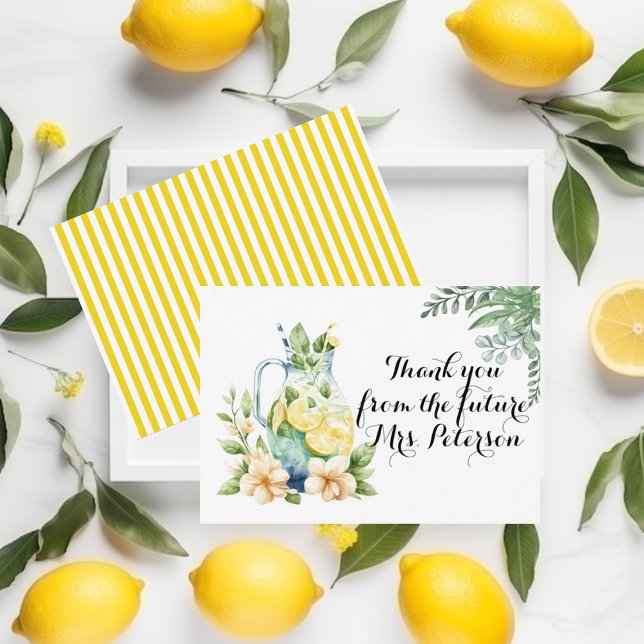 Carte D'accompagnement Merci de Fête des mariées Lemonade été (Créateur téléchargé)