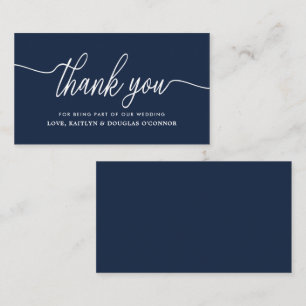 Carte D'accompagnement Merci de Mariage de script simple