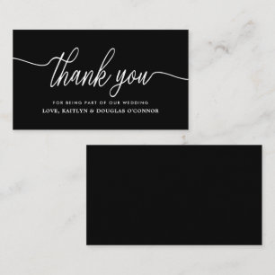 Carte D'accompagnement Merci de Mariage de script simple