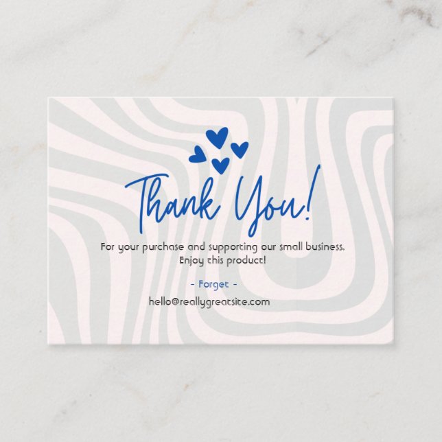 Carte D'accompagnement Merci des petites entreprises (Devant)