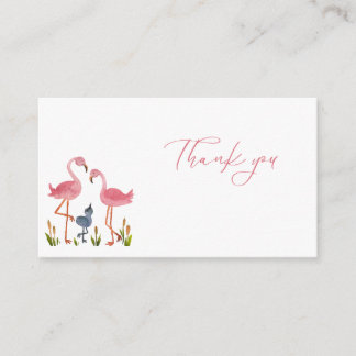 Carte D'accompagnement Merci Flamant rose