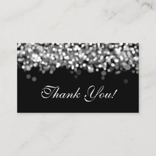 Carte D'accompagnement Merci Insérez les lumières en argent