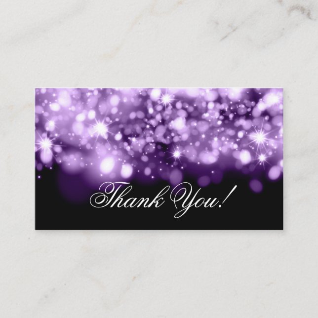 Carte D'accompagnement Merci Insertion Éclairage Violet (Devant)