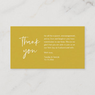 Carte D'accompagnement Merci mariage pour sa participation, minimaliste m