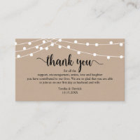 Merci mariage, Russe moderne Brown Kraft Enclo