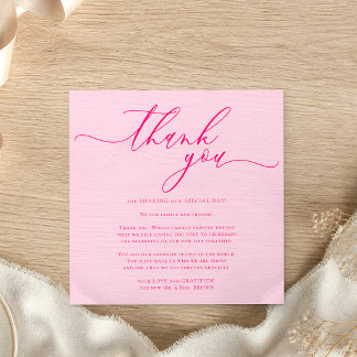 Carte D'accompagnement Merci pour Noël Rose Essentiel Photo Personnalisée