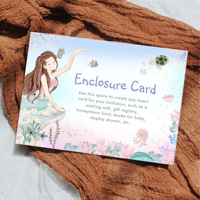 Carte D'accompagnement Mermaid Girl 4e fête d'anniversaire (Créateur téléchargé)