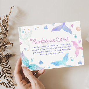 Carte D'accompagnement Mermaid Girl 4e fête d'anniversaire