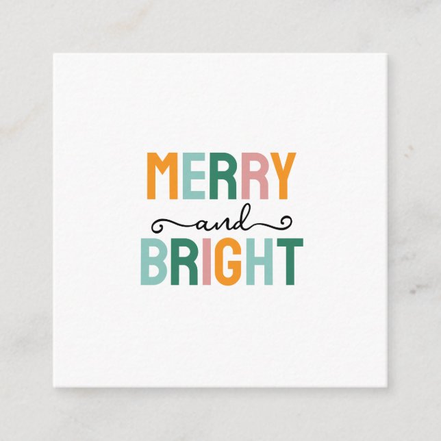 Carte D'accompagnement Merry Christmas Classical Unique Minimalist Plain (Devant)