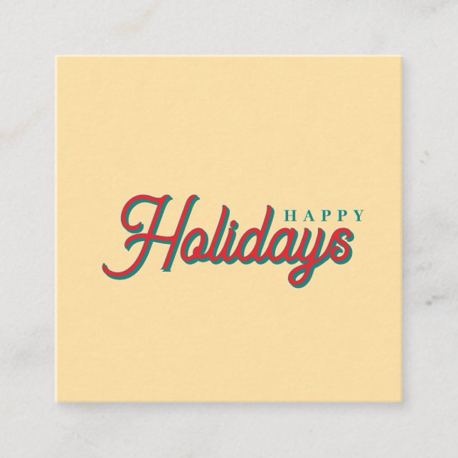 Carte D'accompagnement Merry Christmas Classical Unique Minimalist Plain (Devant)