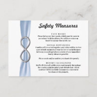 Mesures de sécurité Ruban Bleu Argent Infini