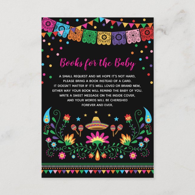 Carte D'accompagnement Mexicaine Fiesta Nacho Moyenne bébé Apporter un li (Devant)