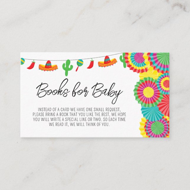 Carte D'accompagnement Mexique Taco 'Bout A Baby shower Livres pour bébé (Devant)