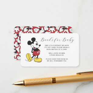Carte D'accompagnement Mickey Souris Livres pour Baby shower bébé