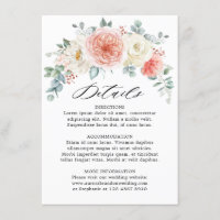 Midsummer Peach Pastel Rose Floral Détails du Mari