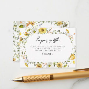 Carte D'accompagnement Miel Abeille Aquarelle Jaune Raffle de couches flo