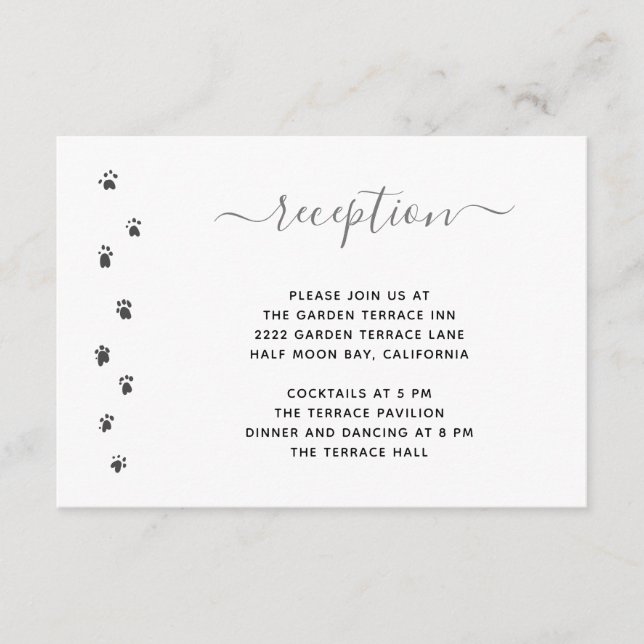 Carte D'accompagnement Mignon Mariage de Réception de Mariage Personnalis (Devant)