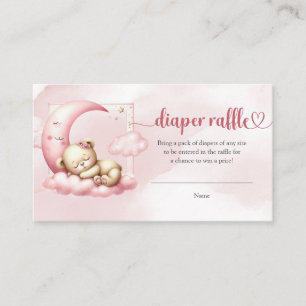 Carte D'accompagnement Mignonne couchage ourson nuage neuf tombole de cou