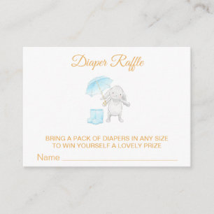 Carte D'accompagnement *~* Mignonne Lapin Parapluie Bleu Barreau Raffin