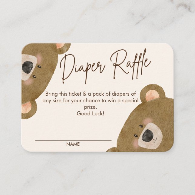 Carte D'accompagnement Mignonne Ours Nous Pouvons Attendre Baby shower Se (Devant)