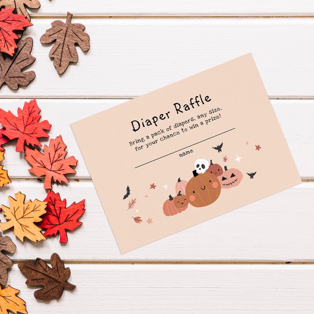 Carte D'accompagnement Mignonne Un Petit Bou Halloween Raffle de couche (Créateur téléchargé)