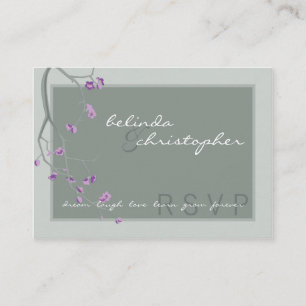 Carte D'accompagnement MINI CARTE- DE RÉPONSE DE RSVP : : fleurs de