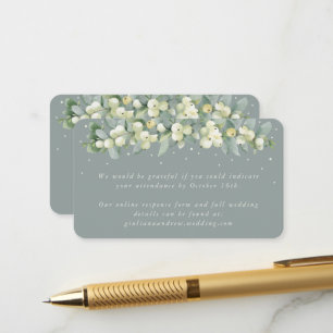 Carte D'accompagnement Mini Seafoam Snowberry+Eucalyptus Online RSVP