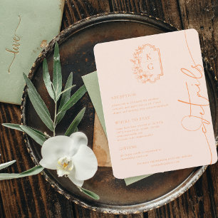 Carte D'accompagnement Minimal moderne   Détails de l'invité Mariage