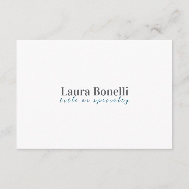 Carte D'accompagnement Minimalist Professional Modern Plain Name Title (Devant)