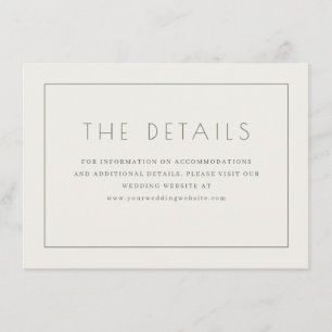 Carte D'accompagnement Minimaliste beige sophistiqué