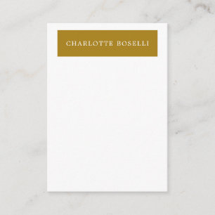 Carte D'accompagnement Minimaliste Classique Professionnel Couleur Or