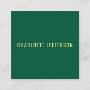 Carte D'accompagnement Minimaliste Classique Professionnel Vert Jaune