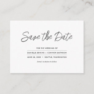 Carte D'accompagnement Minimaliste Enregistrer la date avec le site Web M