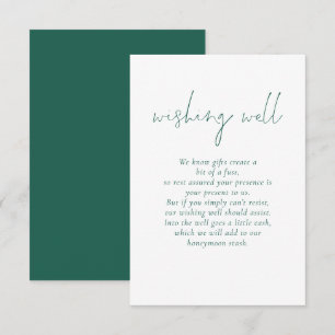 Carte D'accompagnement Minimaliste Mariage de texte Emerald