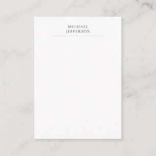 Carte D'accompagnement Minimaliste Moderne Noir & Blanc Uni