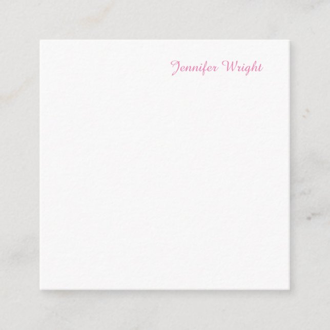 Carte D'accompagnement minimaliste professionnel rose féminin (Devant)