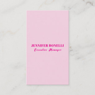 Carte D'accompagnement Minimaliste rose tendance personnalisé nom personn