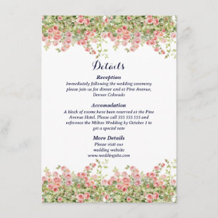 Carte D'accompagnement Minimaliste Simple Joli feuille branches mariage