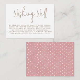 Carte D'accompagnement Minimaliste Teddy Bear Wishing well Baby shower