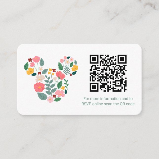 Carte D'accompagnement Minnie Mouse | Baby in Bloom Baby shower (Devant)