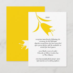 CARTE D'ACCOMPAGNEMENT MOD JAUNE MARIAGE TULIP